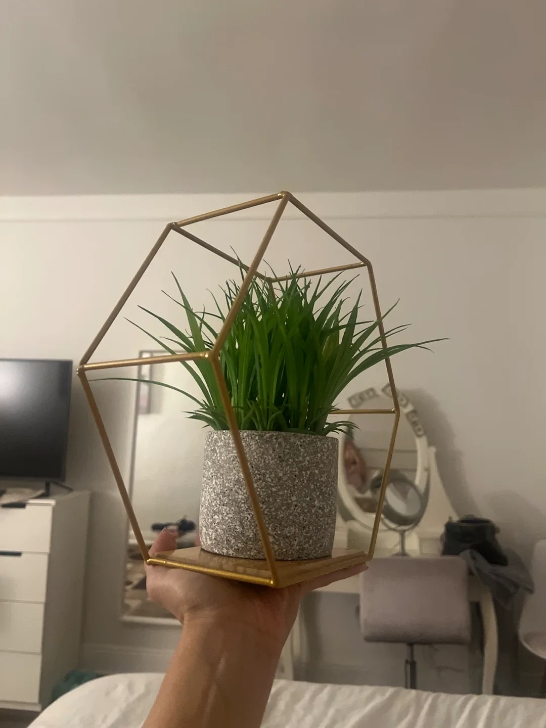 Gold Geometric Wall Shelf image indicator(2)