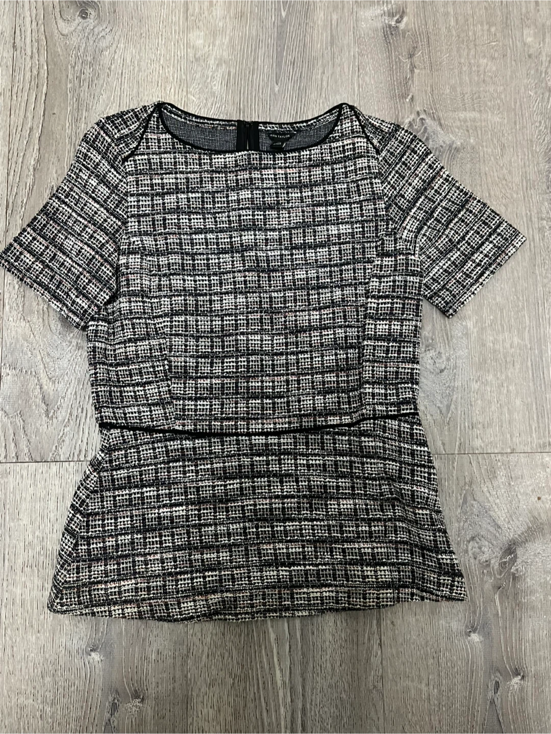 Ann Taylor Plaid Peplum Top - photo 3