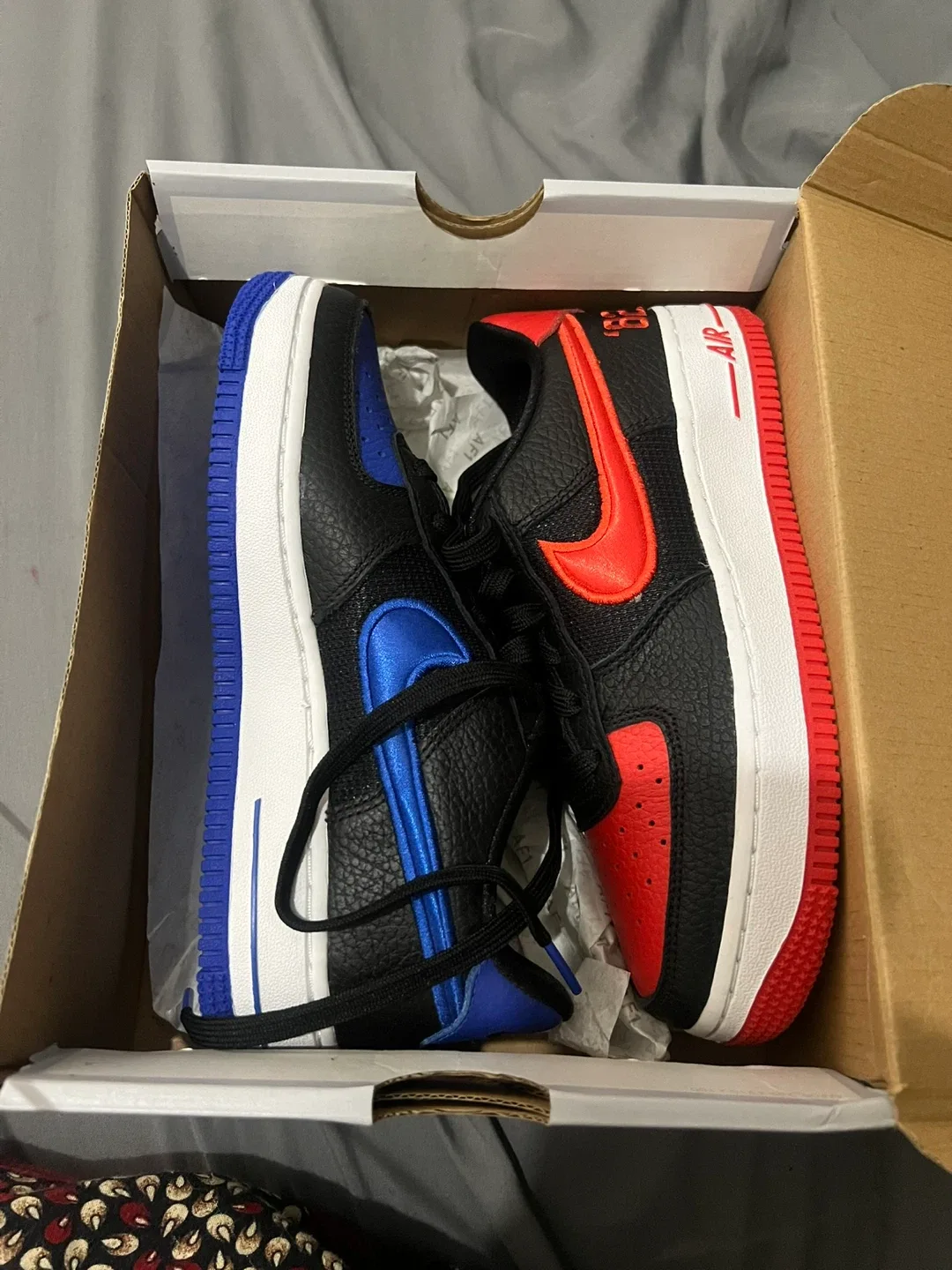 Nike Air Force 1 '82 Black/Red & Black/Blue 4.5Youth