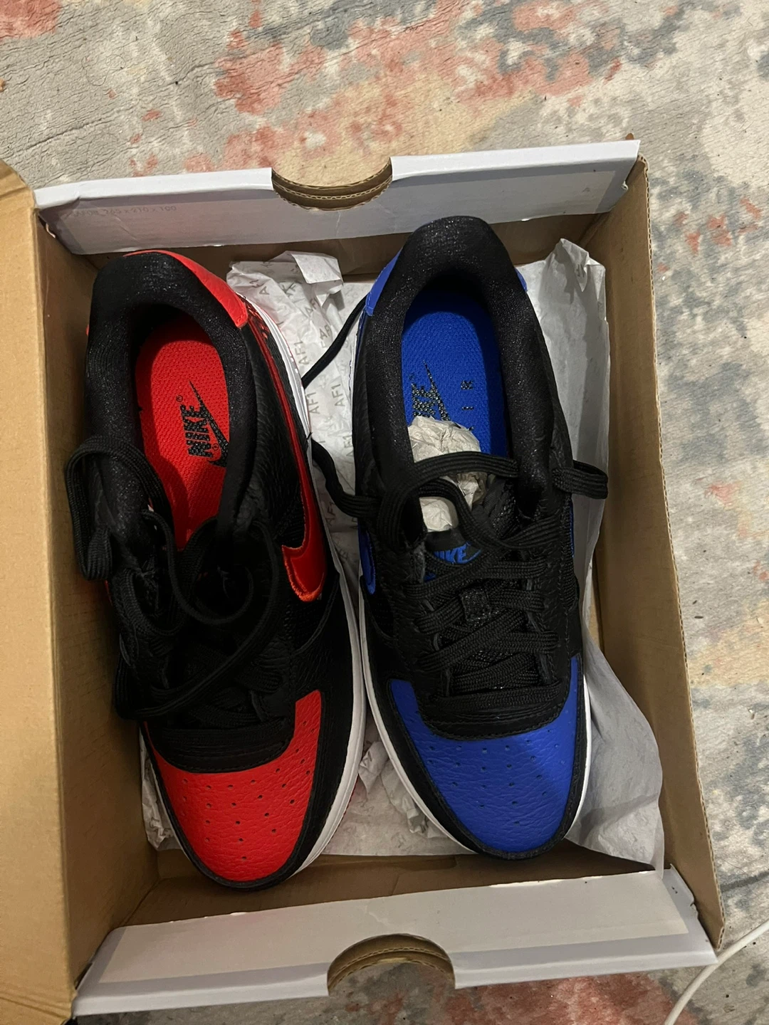 Nike Air Force 1 '82 Black/Red & Black/Blue 4.5Youth - photo 5