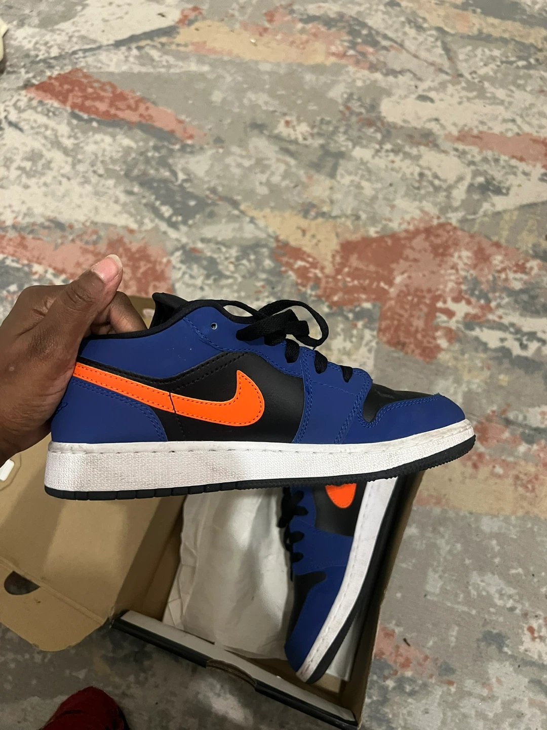 Nike Air Jordan 1 Low (GS) Blue/Orange Size 5Y - photo 4