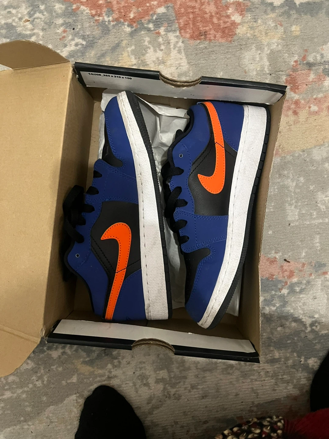 Nike Air Jordan 1 Low (GS) Blue/Orange Size 5Y - photo 5