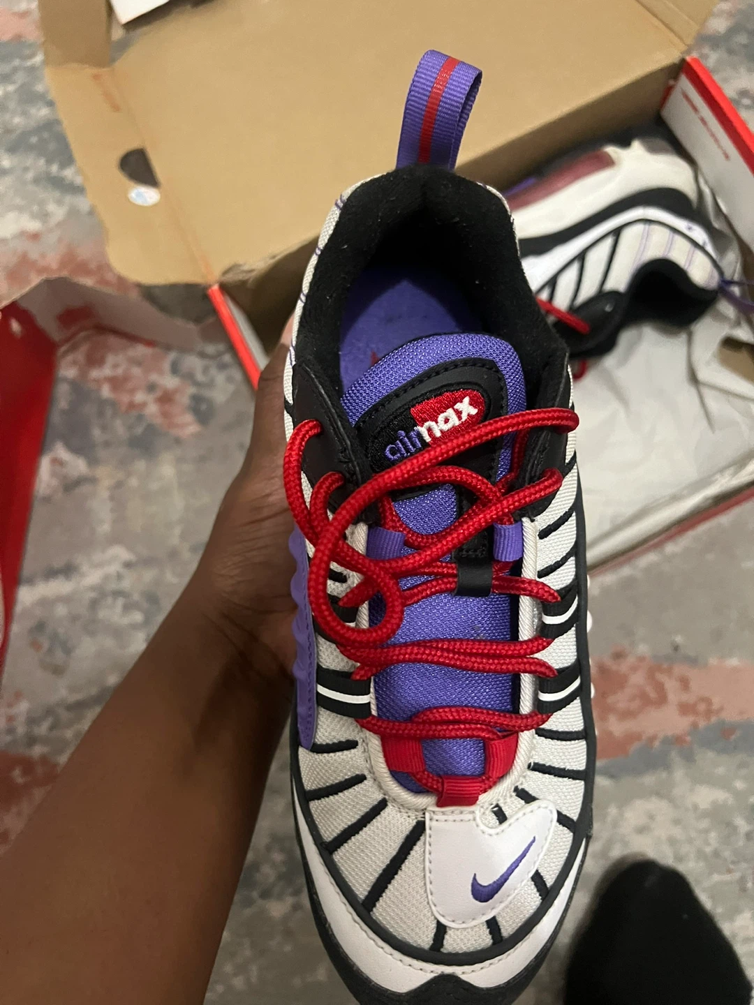 Nike Air Max 98 White/Purple (raptors edition) 5Youth - photo 4