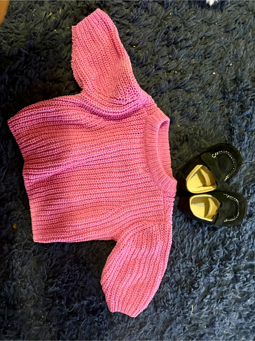 Pink Knit Sweater & shoes