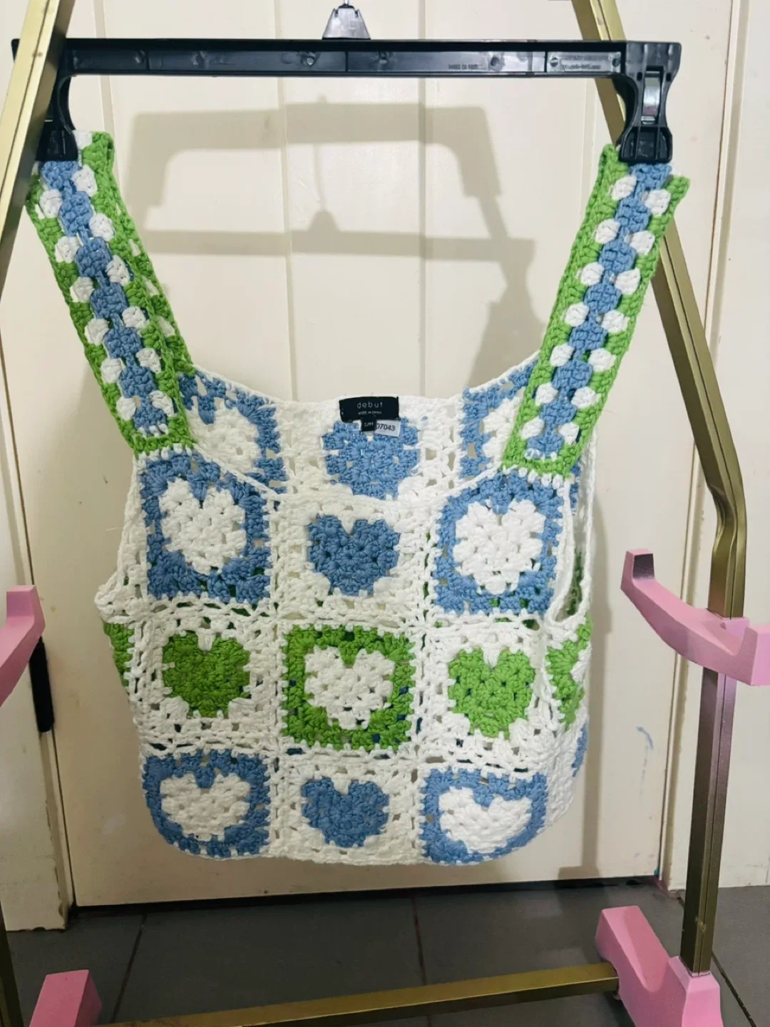 Debut Crochet Heart Pattern Tank Top image indicator(2)