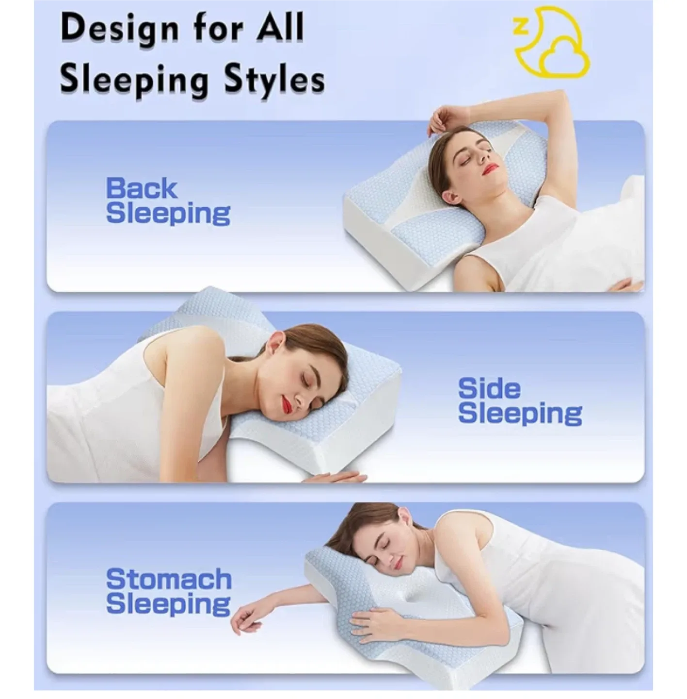 Mkicesky Orthopedic Memory Foam Pillow - NEW image indicator(5)