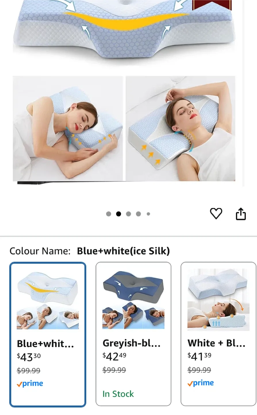 Mkicesky Orthopedic Memory Foam Pillow - NEW image indicator(10)