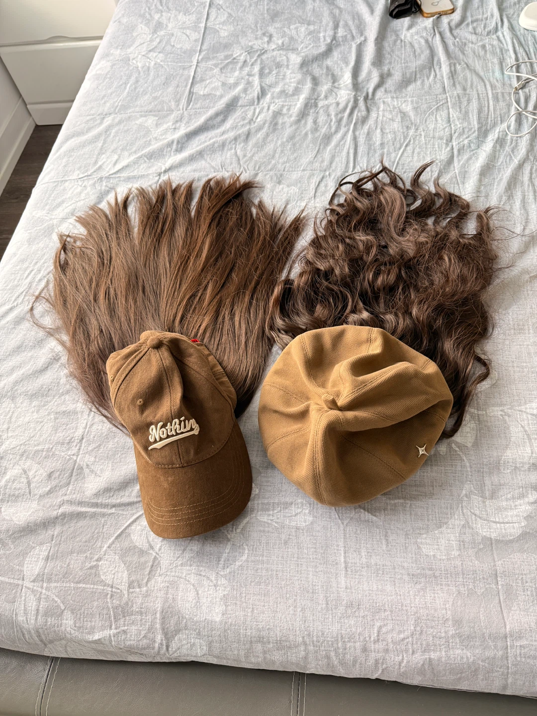 Wig with hat