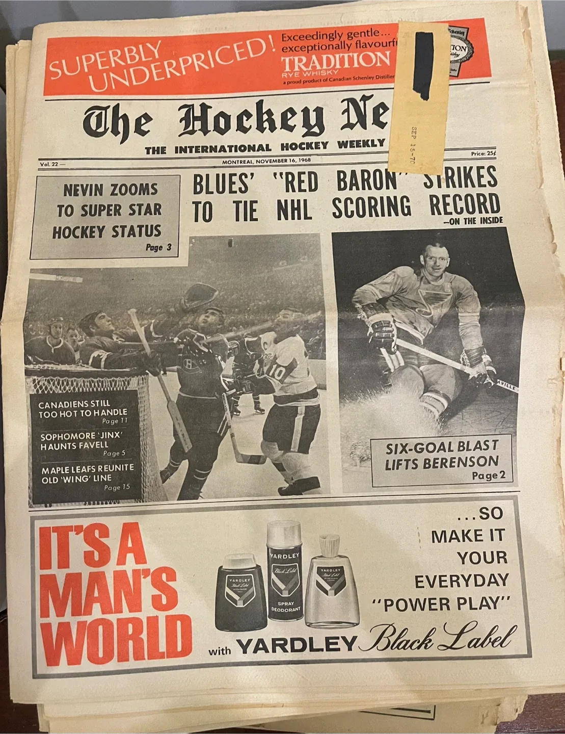 Vintage Hockey News Newspapers/magazines image indicator(3)