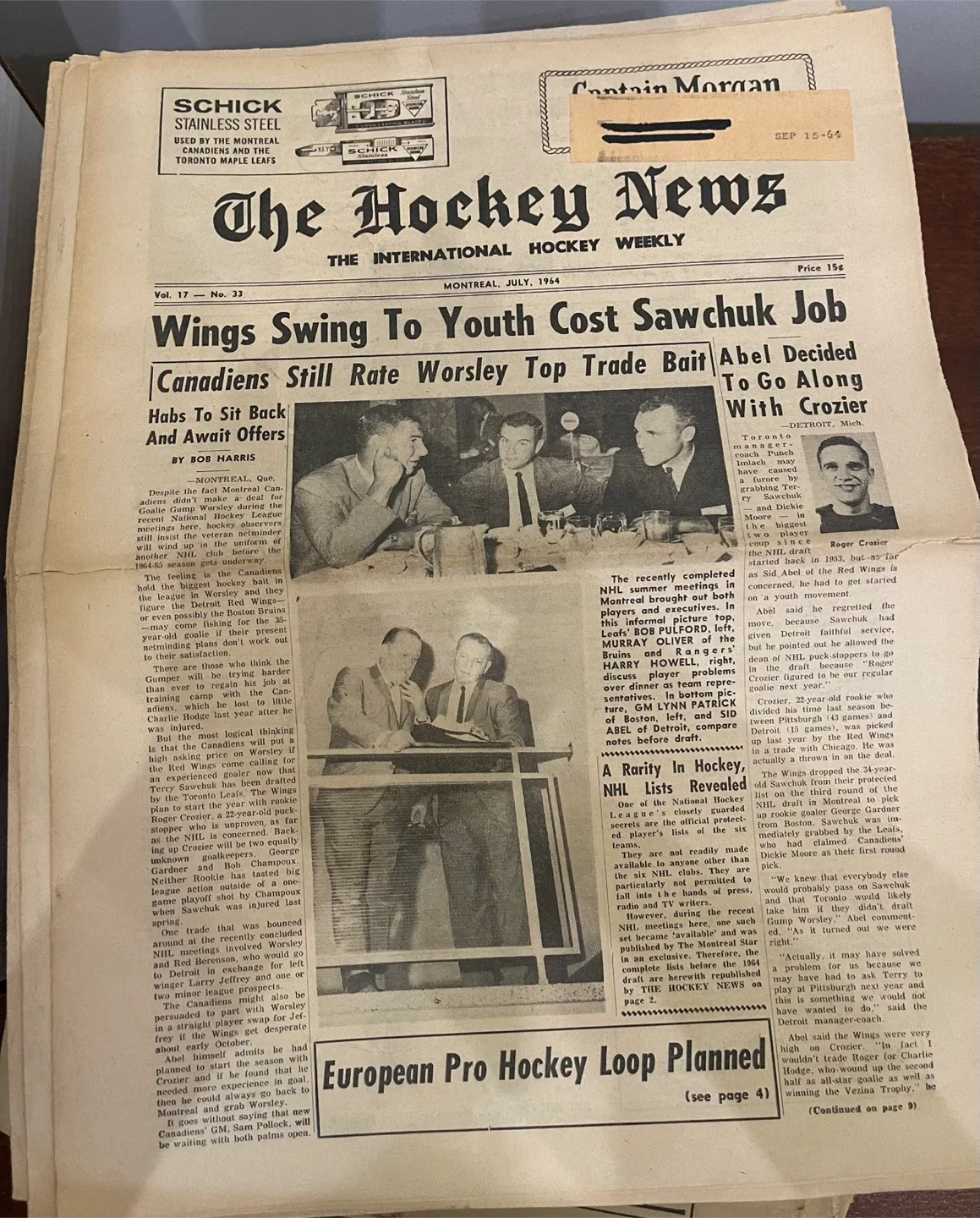 Vintage Hockey News Newspapers/magazines image indicator(7)