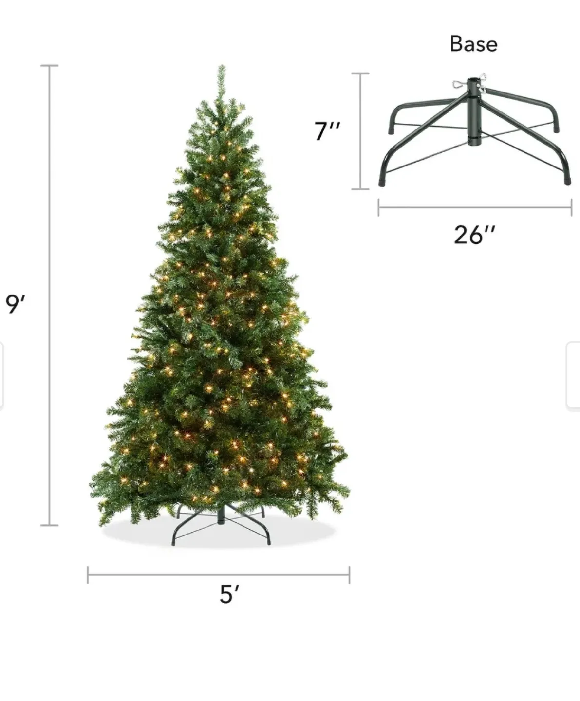9ft Pre-Lit Artificial Christmas Tree 🥕🥕🥕🥕🥕 image indicator(4)