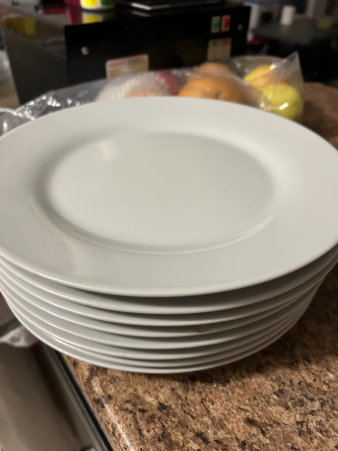 Free- White Dinner Plates - Set of 8