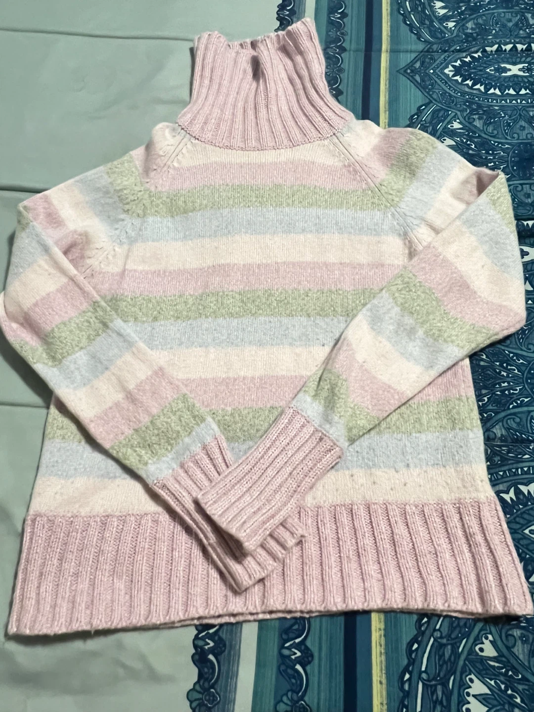 Striped Turtleneck Sweater