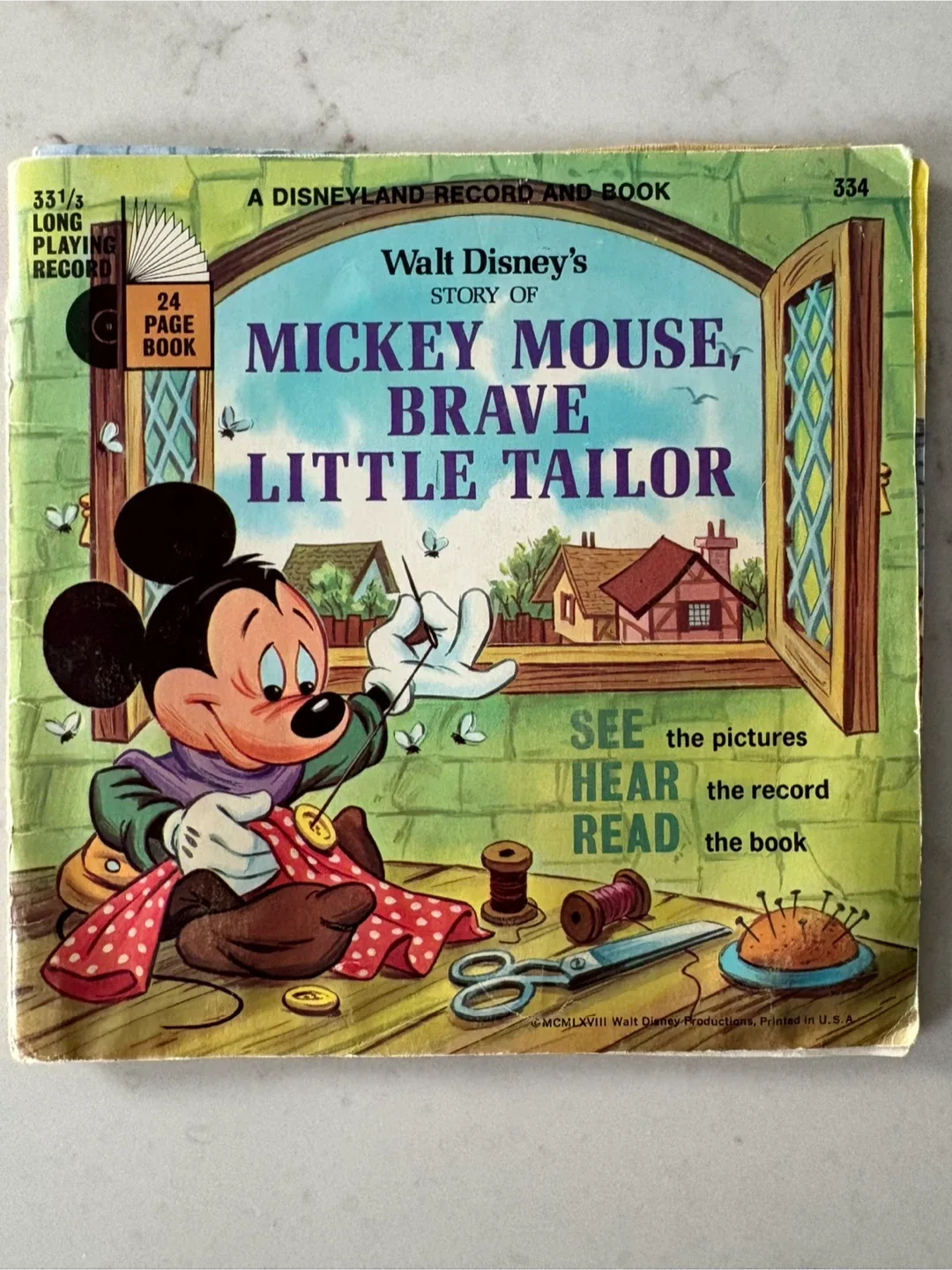 Vintage Walt Disney Soundtracks + Read Along Books with 45 thumbnail