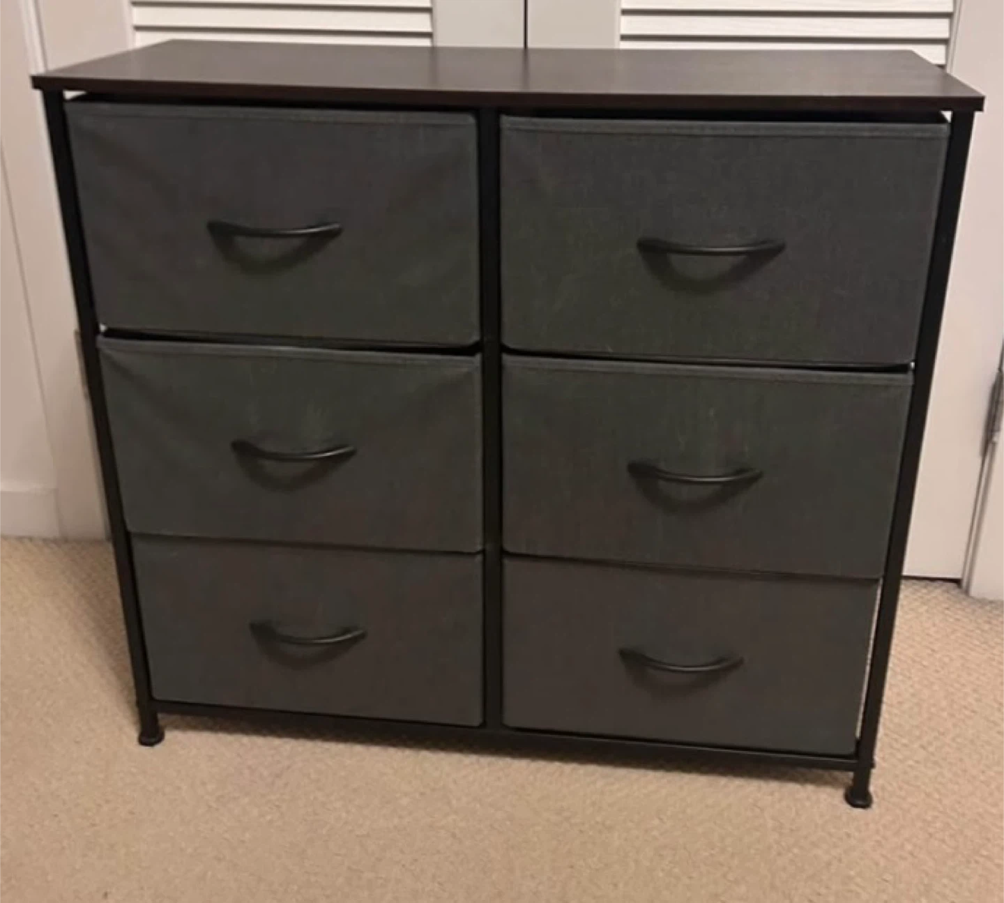 6-Drawer Gray Fabric Dresser - photo 2