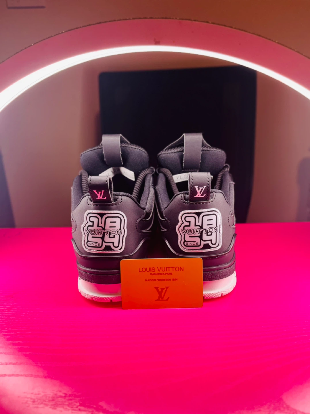 Louis Vuitton Black Leather Sneakers