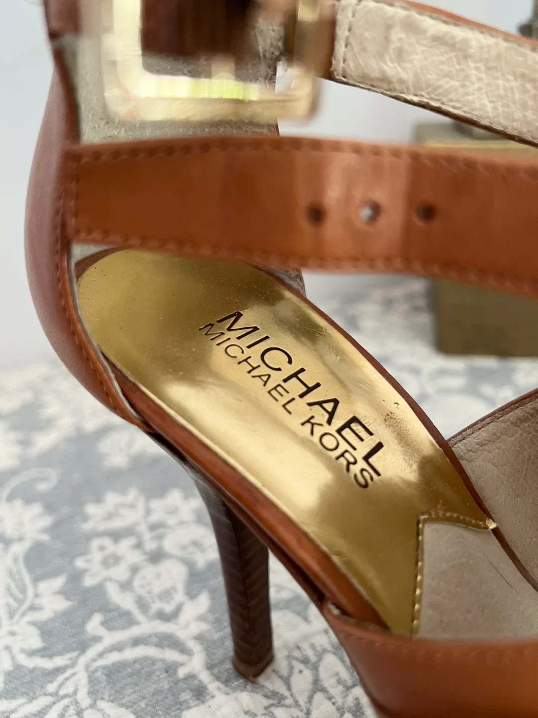 Michael Kors Brown Leather Heels - Size 7 image indicator(5)