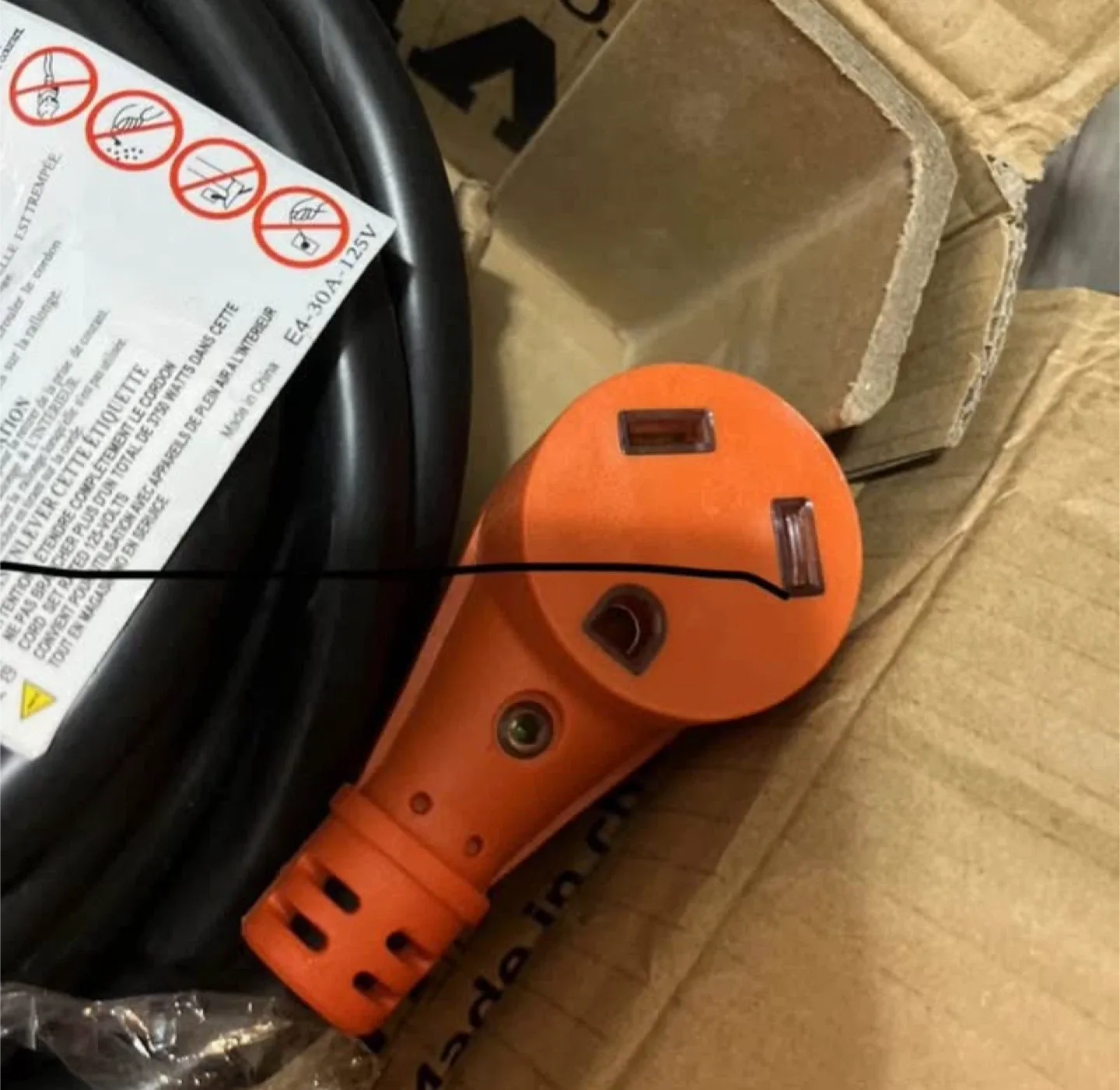 VEVOR 50ft RV Extension Cord Power Cord 30Amp image indicator(2)