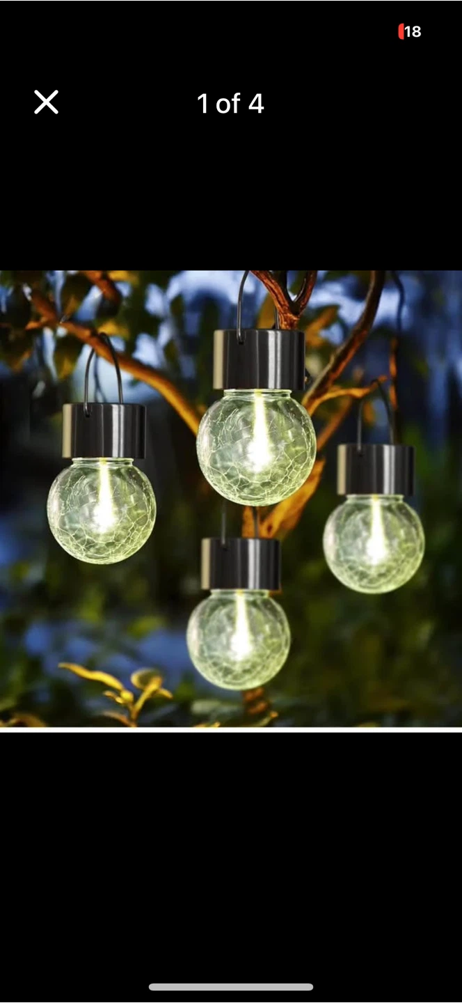 2 set GIGALUMI LED Solar Hanging Lights - New in Box