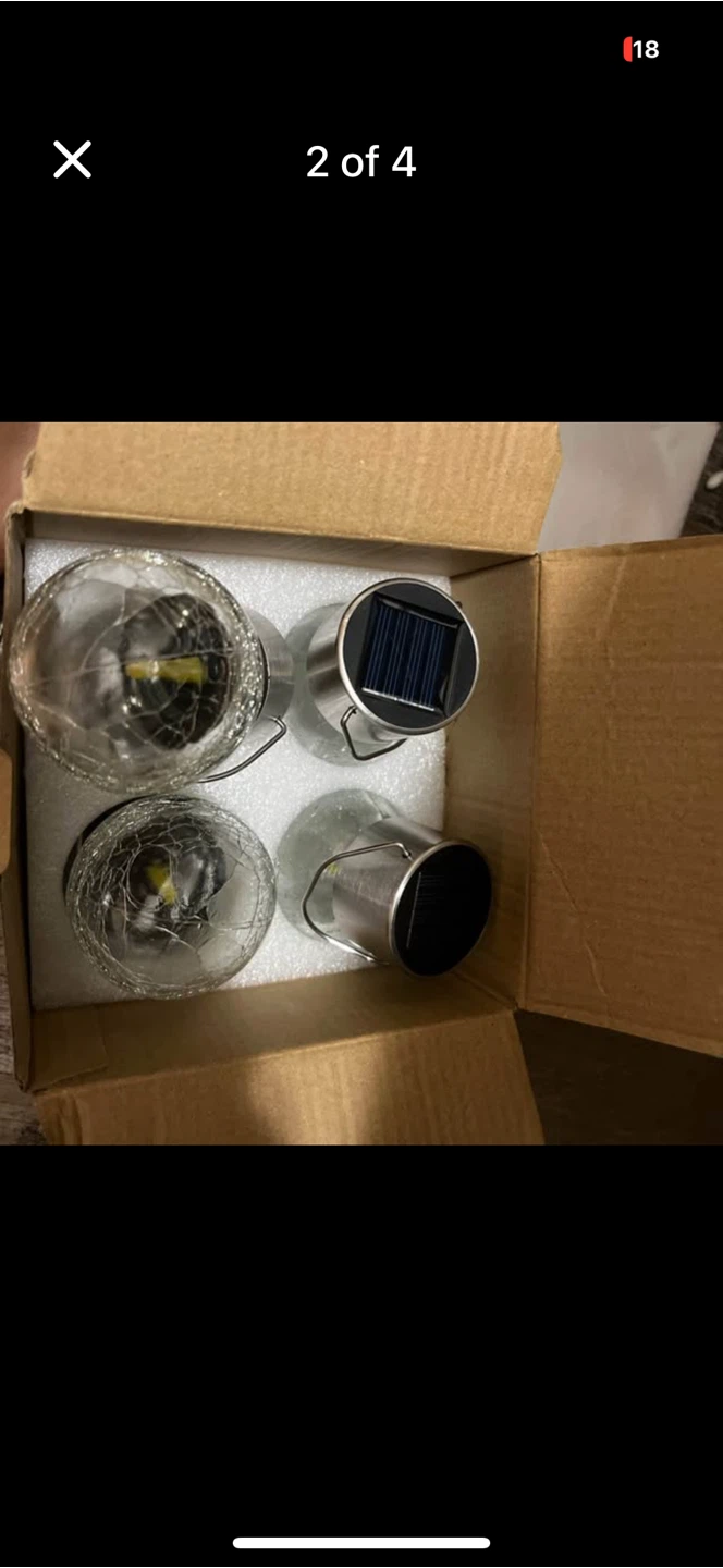 2 set GIGALUMI LED Solar Hanging Lights - New in Box - photo 4