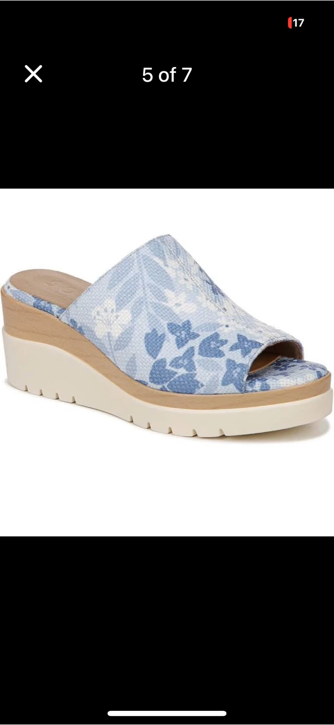 Soul Naturalizer Blue Floral Mules Size 9.5 - photo 4