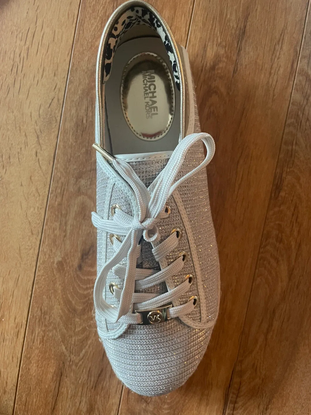 Michael Kors Glitter Sneakers, Size 8 image indicator(3)