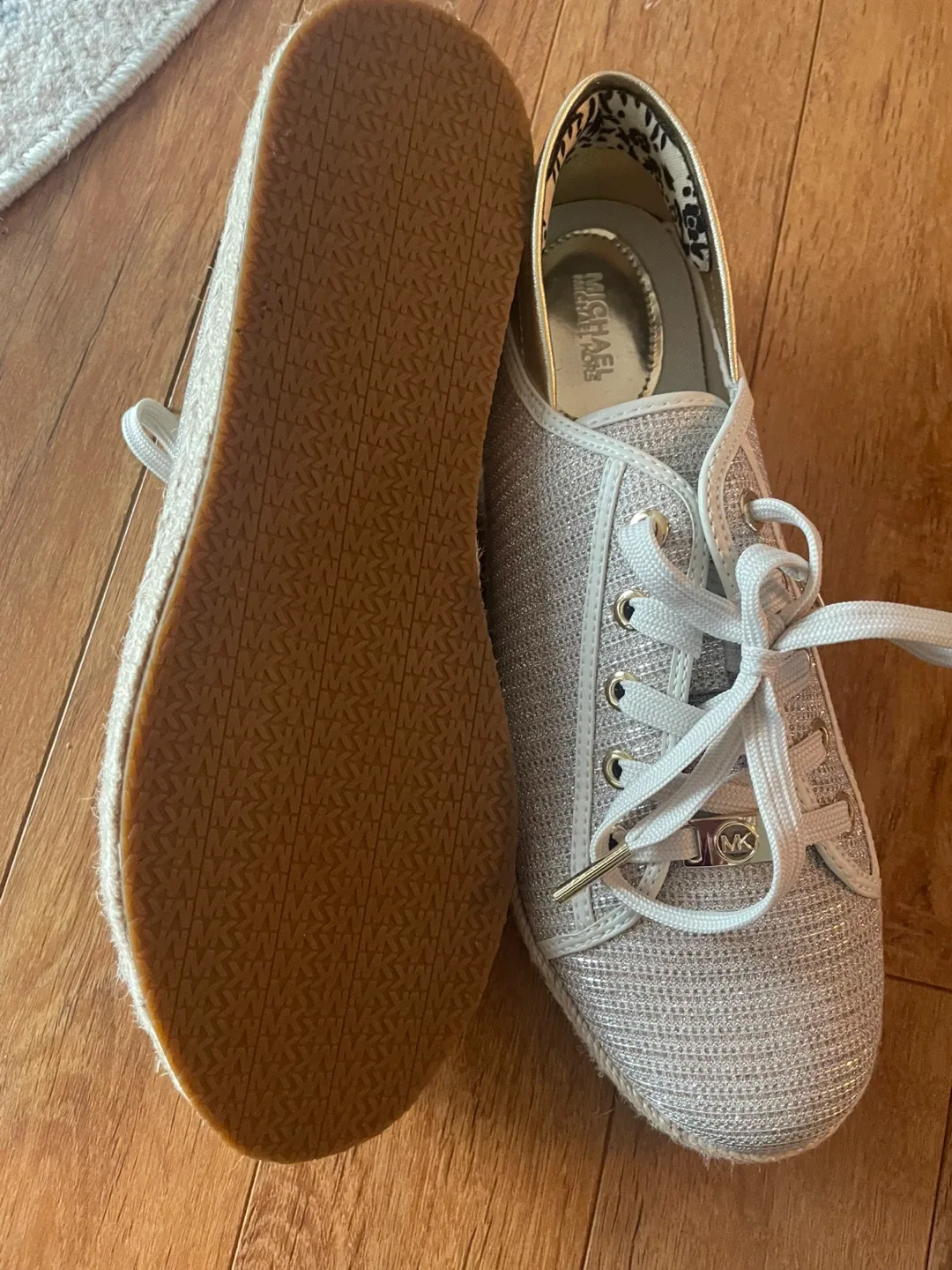 Michael Kors Glitter Sneakers, Size 8 image indicator(2)