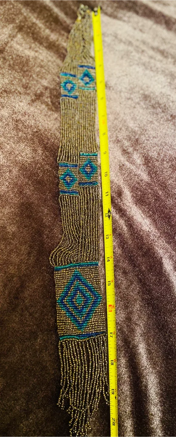 Beaded Necklace - Blue & Bronze image indicator(4)