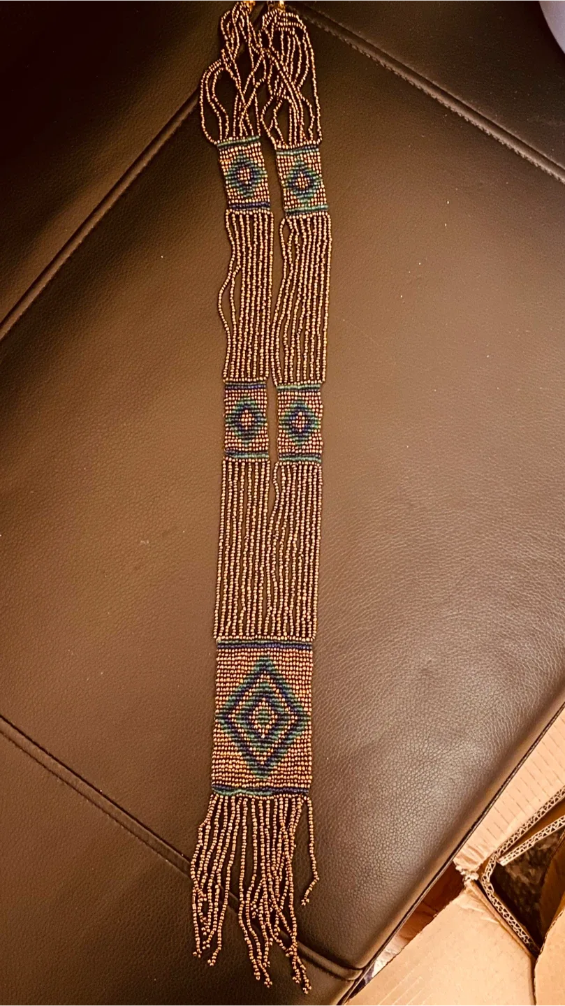 Beaded Necklace - Blue & Bronze image indicator(10)