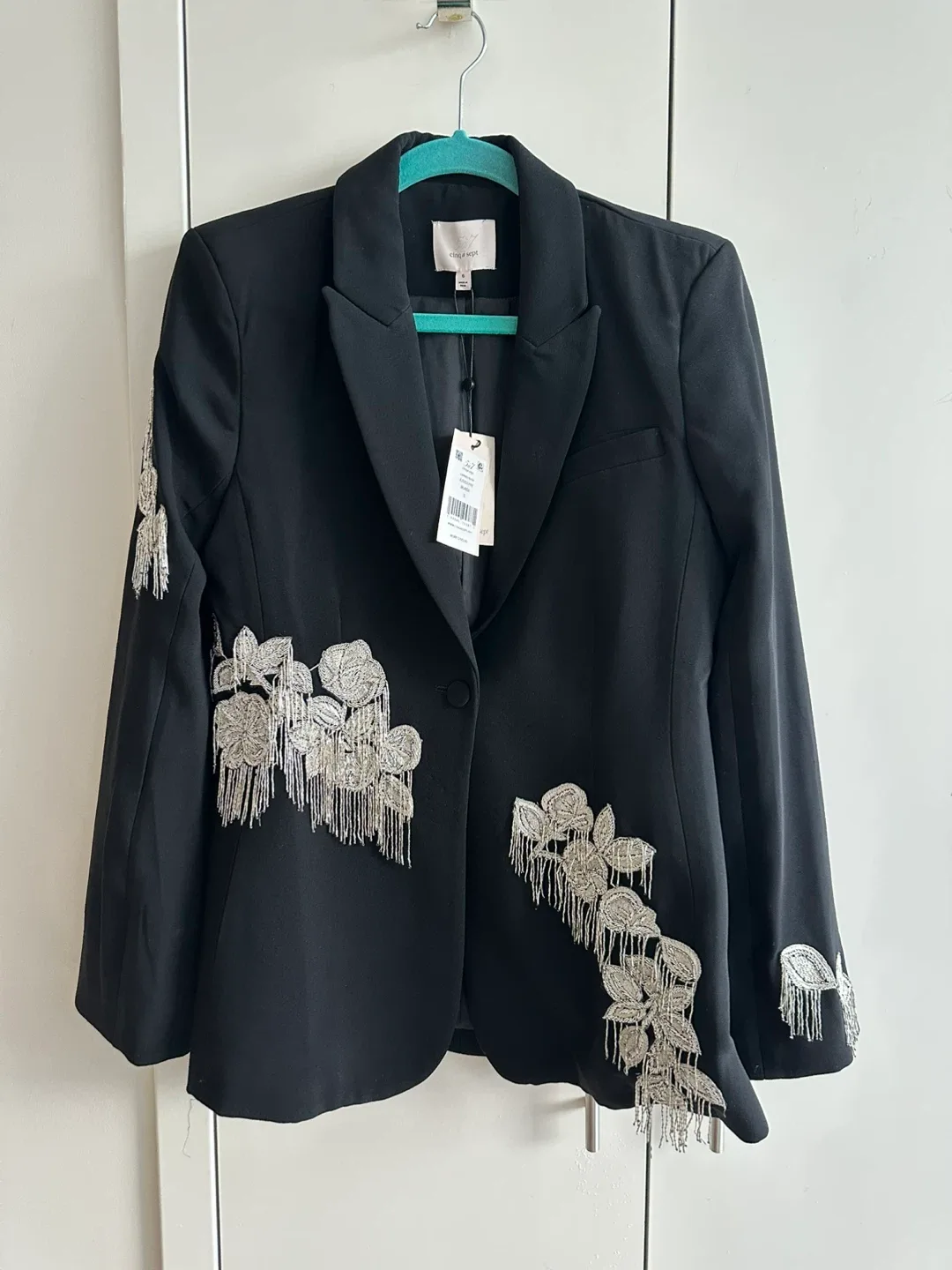 Cinq a Sept Black candace Embellished Blazer and pants image indicator(4)