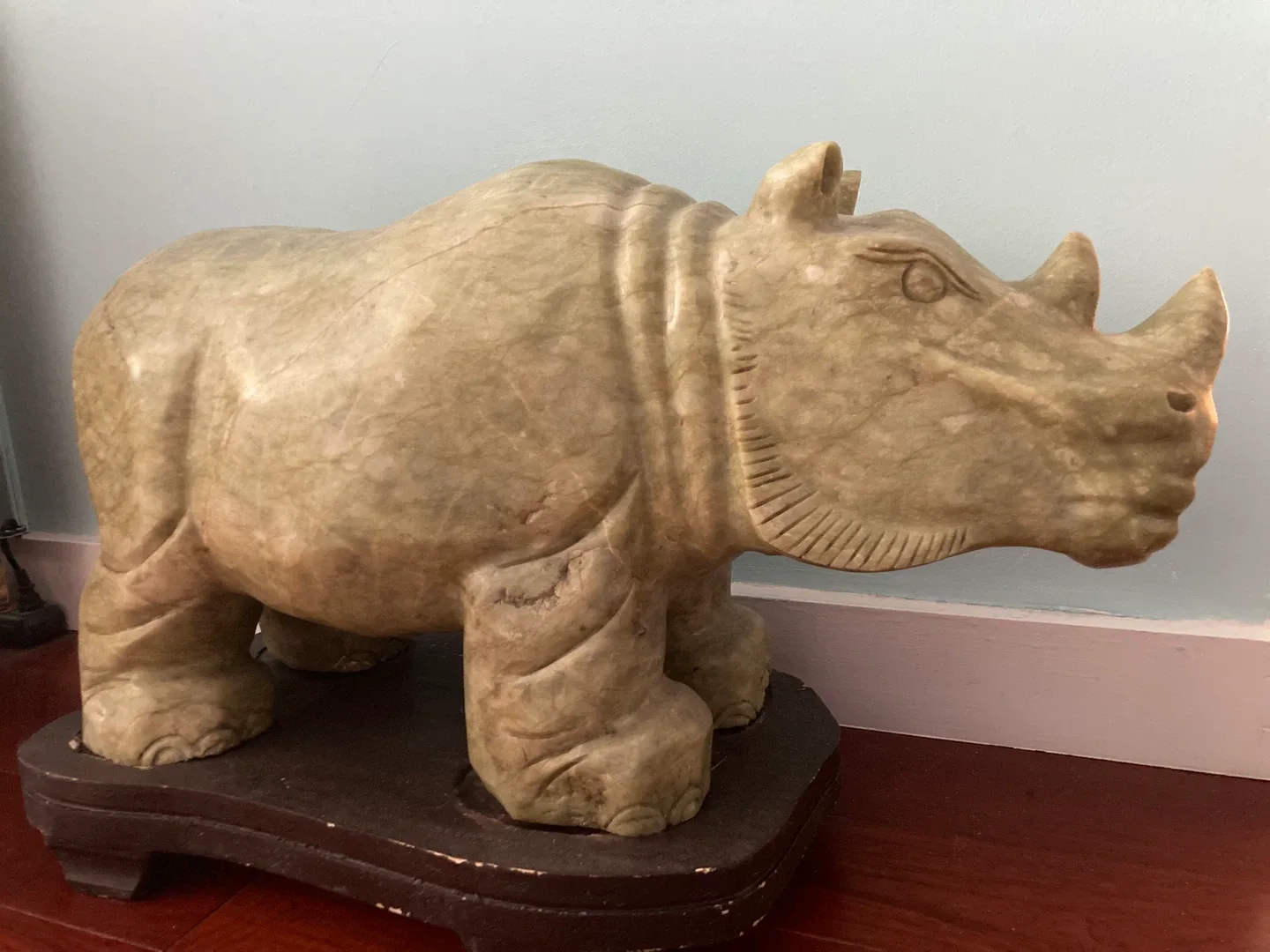 Rhino Statue limestone