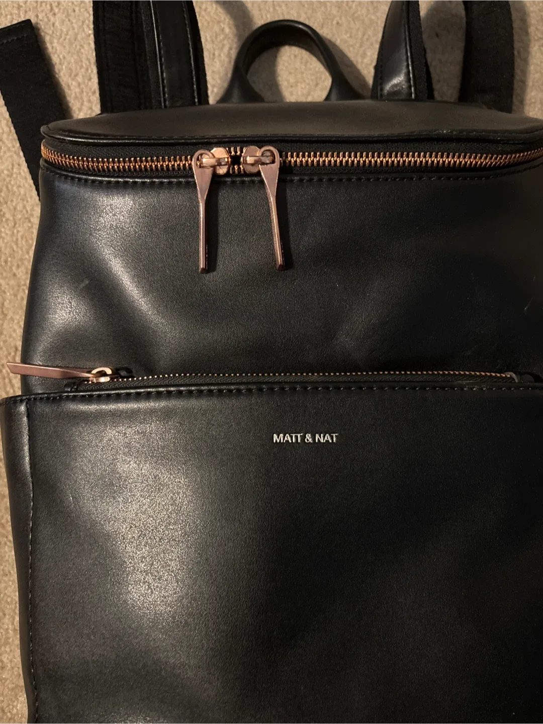 Stylish Matt & Nat Black Backpack image indicator(2)