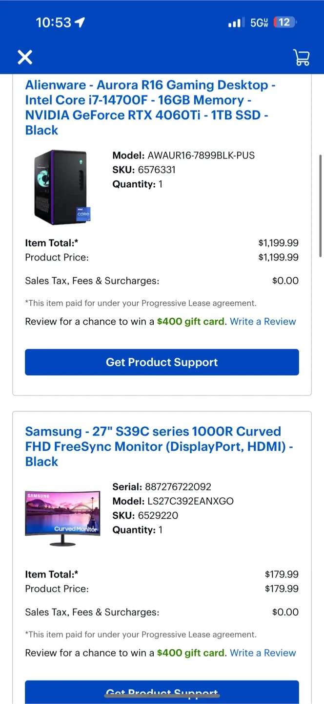Alienware Aurora R16 Gaming Desktop & Samsung 27" Monitor