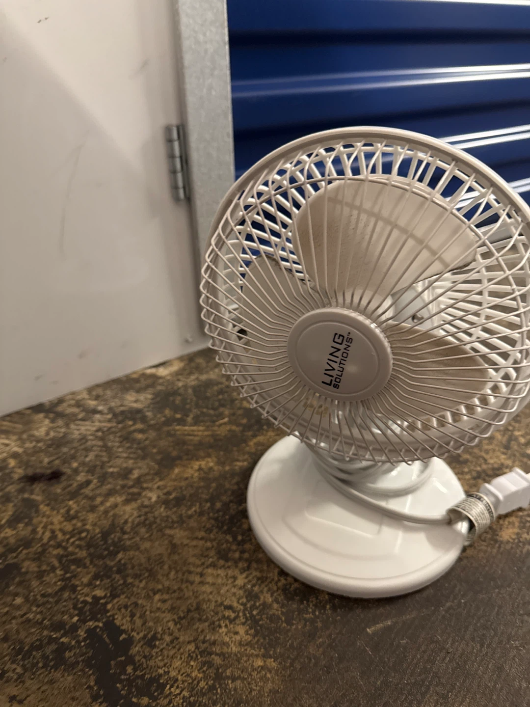 6” Diameter Living Solutions White Table Fan