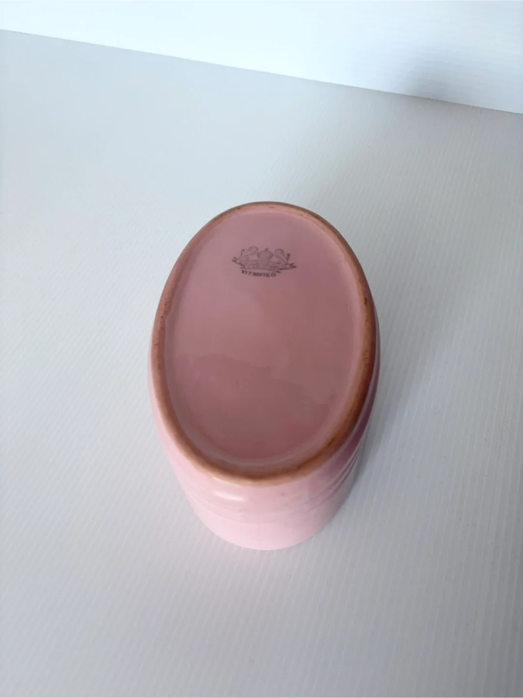 Vintage pink oval ceramic dish image indicator(4)