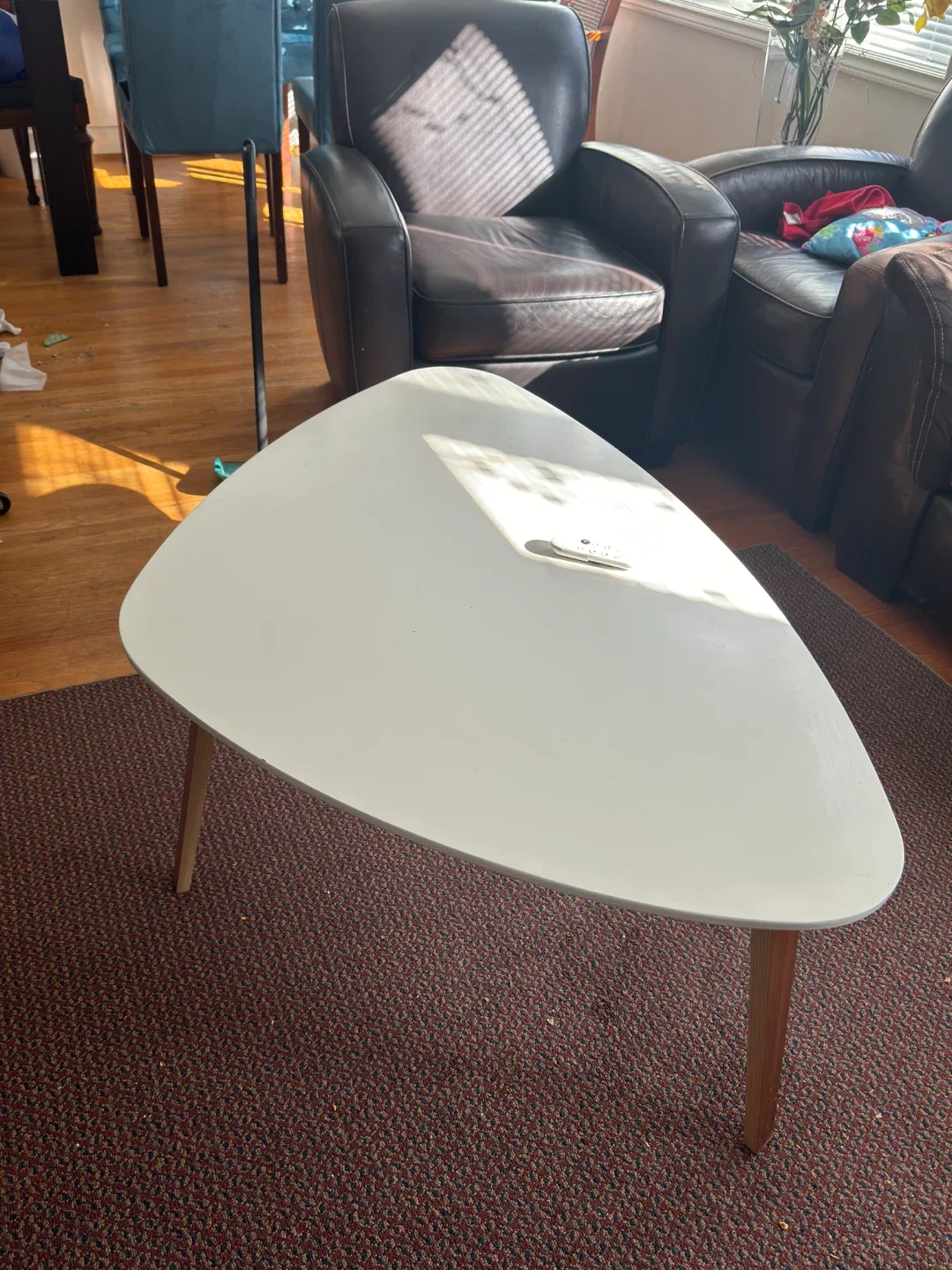 White Triangular Coffee Table