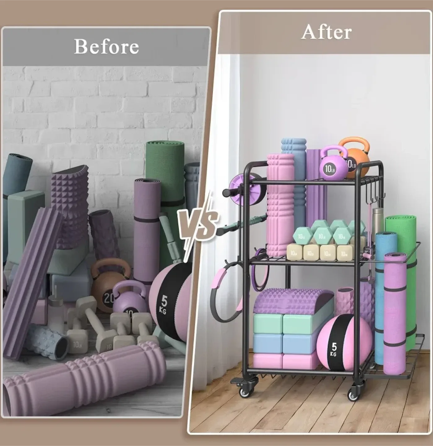 Versatile Gym Equipment Organizer