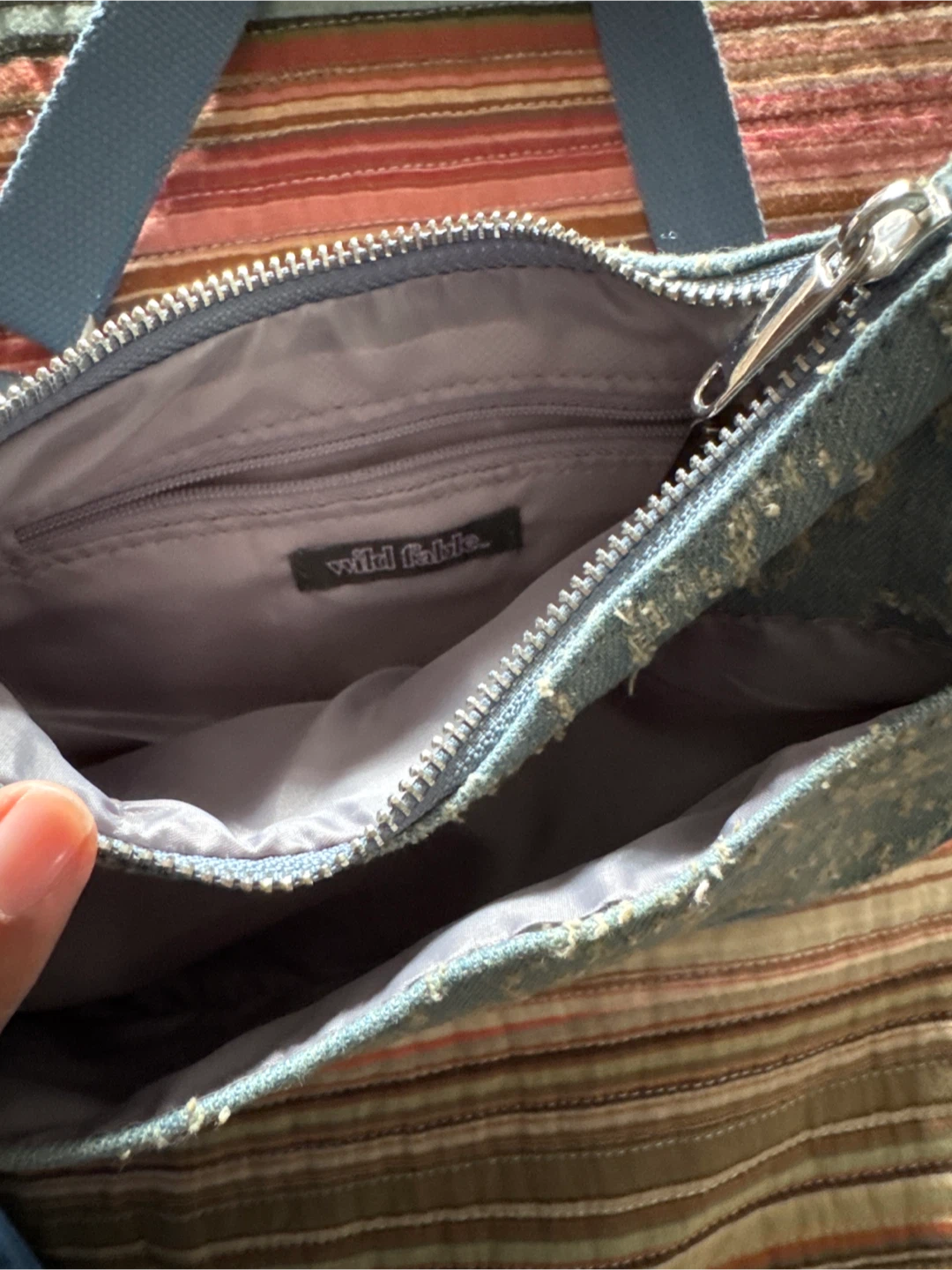 Wild Fable Blue Denim Shoulder Bag - photo 3
