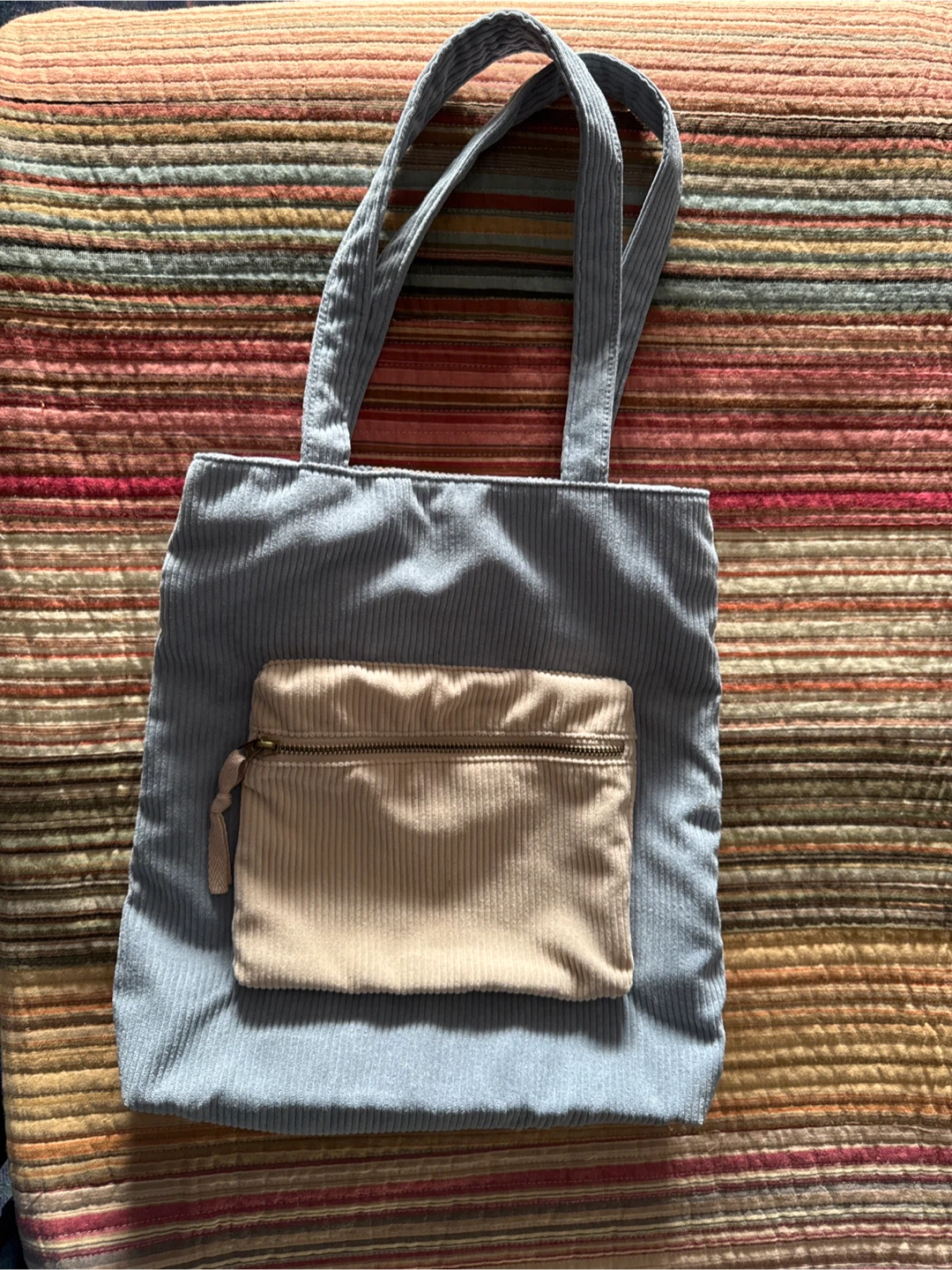 a.class Corduroy Patchwork Tote Bag