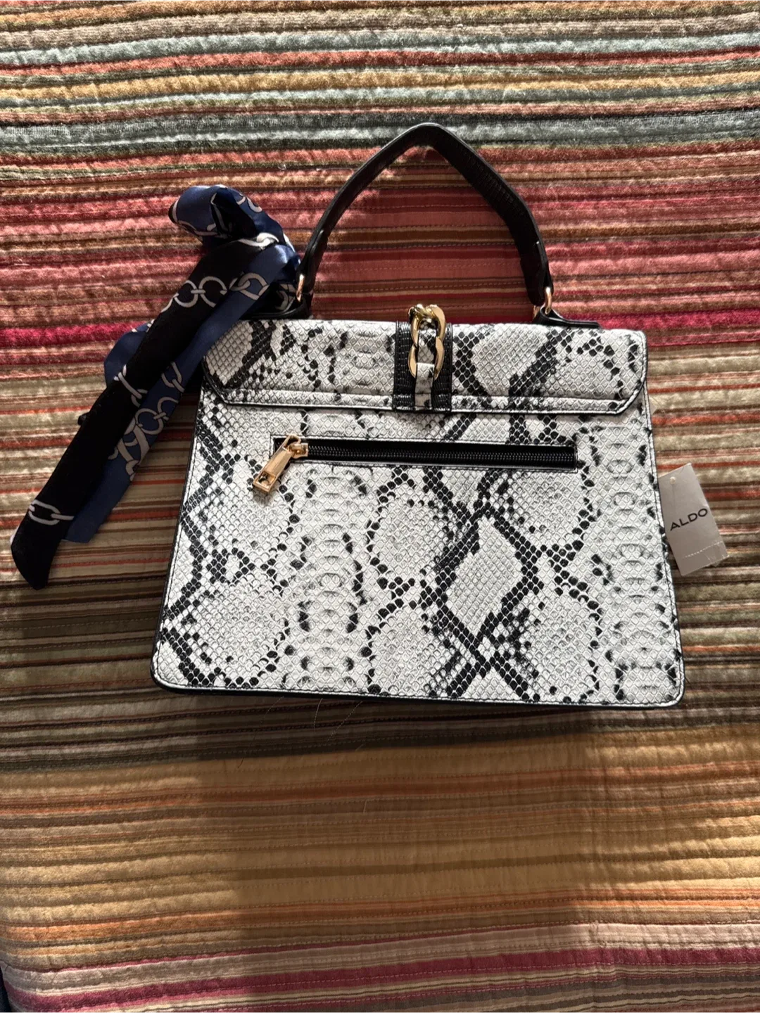 ALDO Snakeskin Print Satchel image indicator(2)
