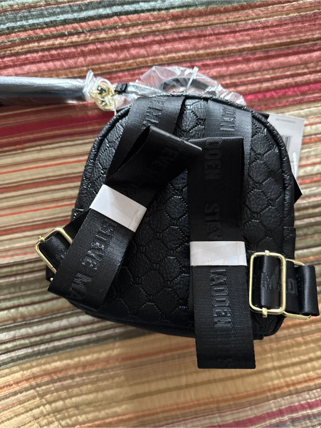 New Steve Madden Black Mini Backpack image indicator(3)