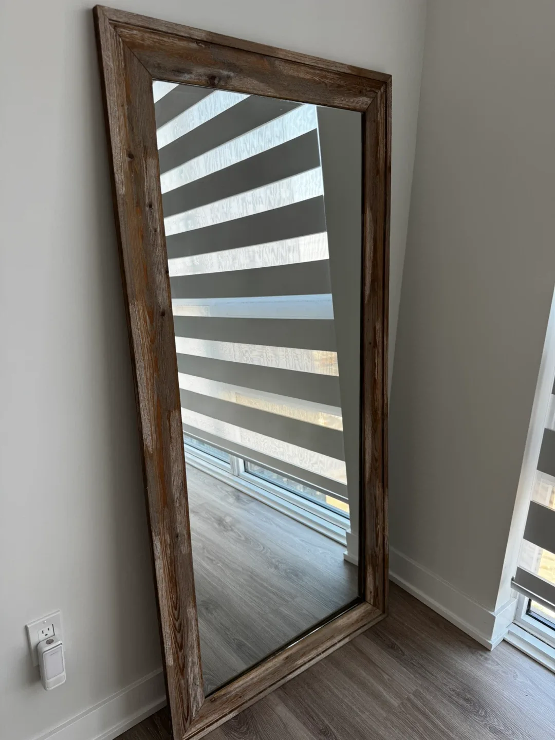 Rustic Wood Framed Mirror thumbnail