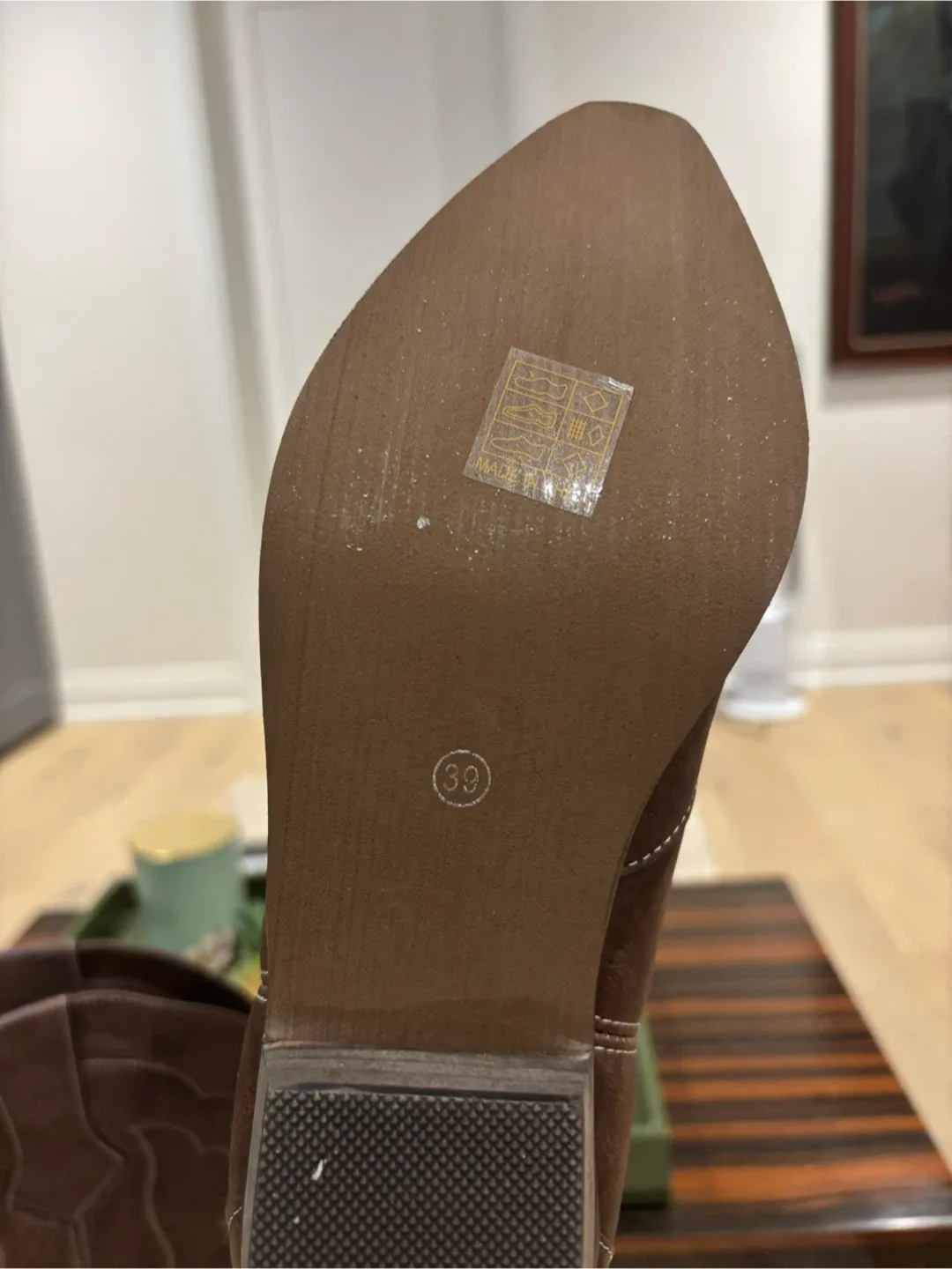 ( No Name ) size 8/ NEW/ Brown Cowboy Boots - Size 9 (EU 39) image indicator(5)