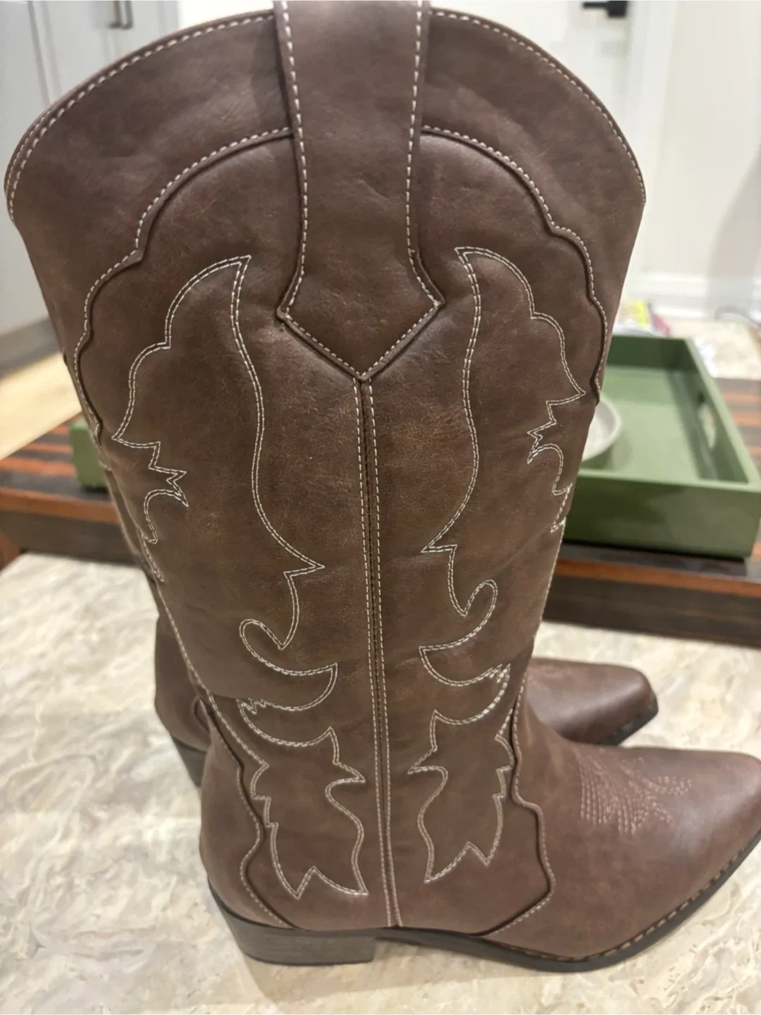 ( No Name ) size 8/ NEW/ Brown Cowboy Boots - Size 9 (EU 39) image indicator(4)
