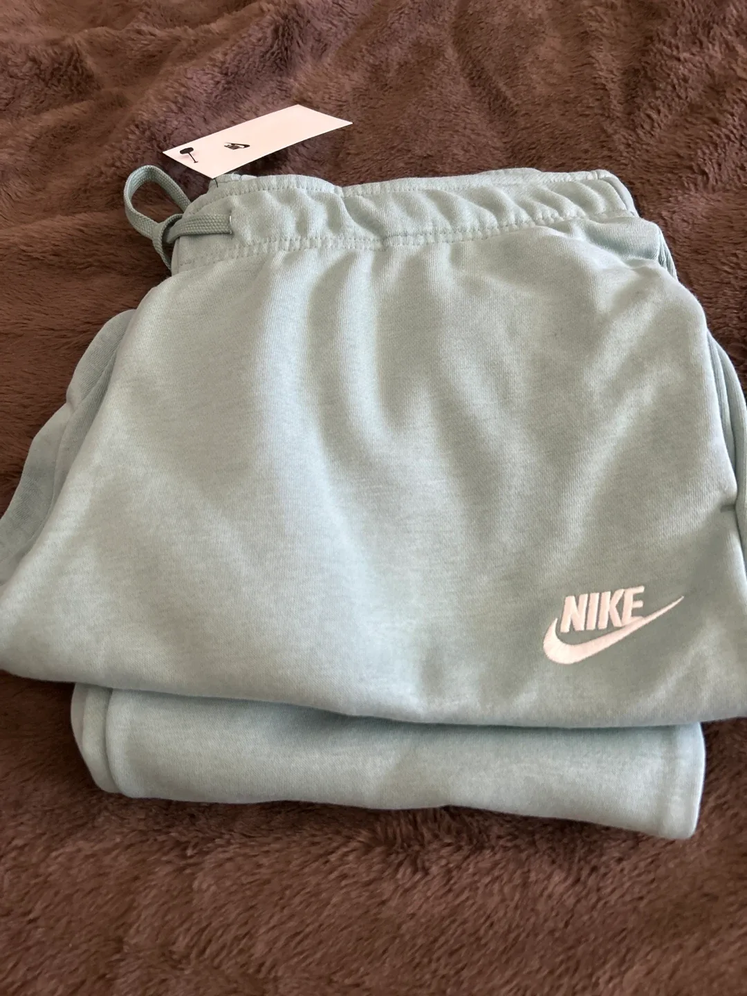 New Nike Fleece Pants - Size M, Light Blue image indicator(2)