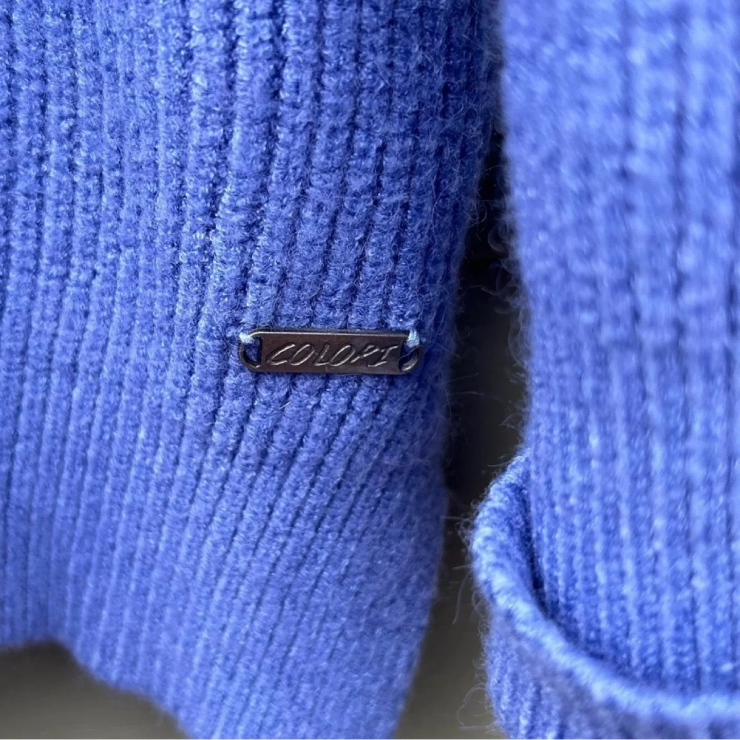 Colori Knit Cowl Neck Long Sleeve Fitted Sweater Womens Size S image indicator(3)