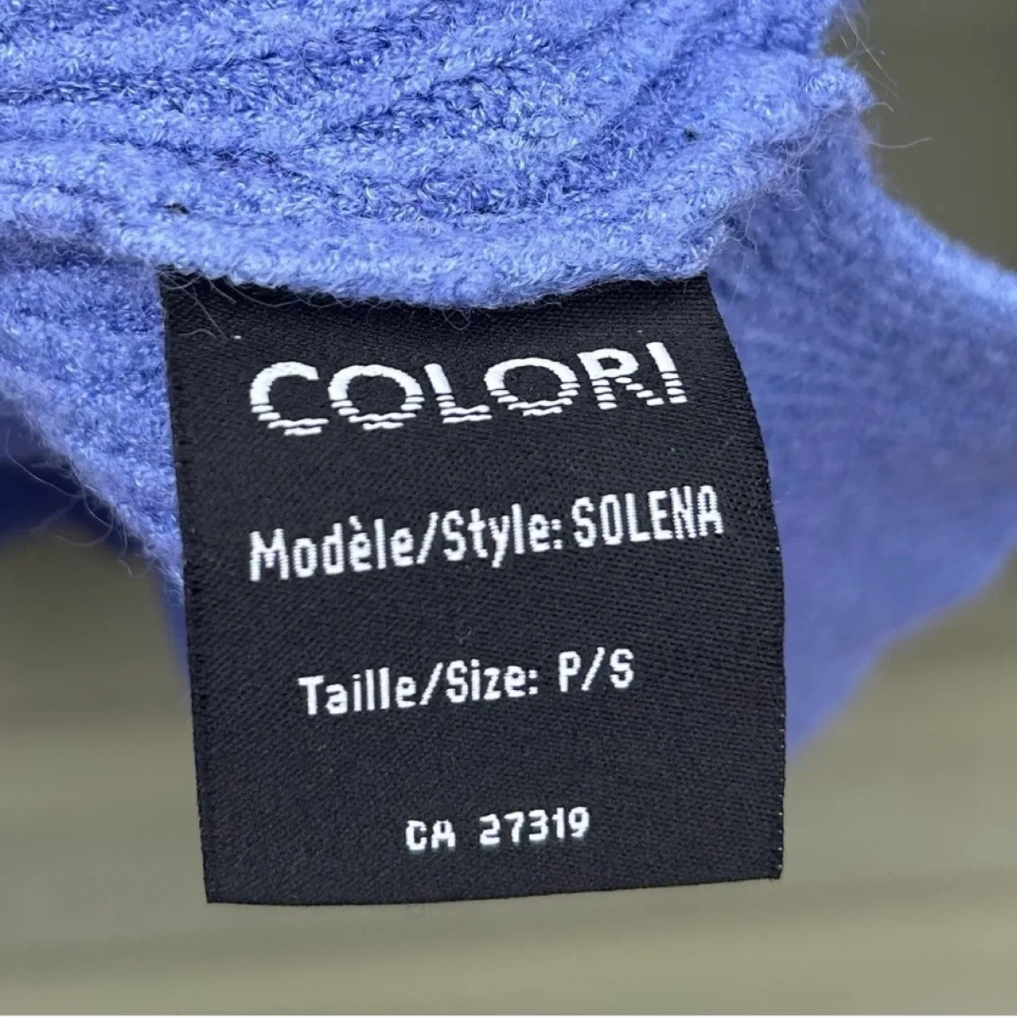 Colori Knit Cowl Neck Long Sleeve Fitted Sweater Womens Size S image indicator(5)