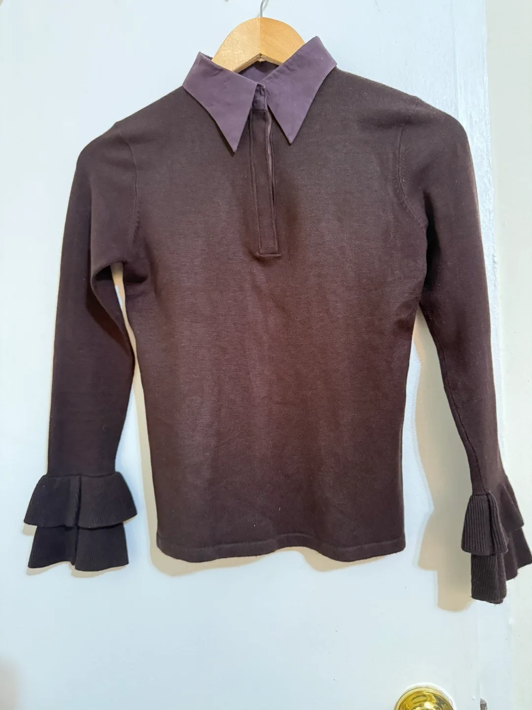 Playlord Brown Long Sleeve Top