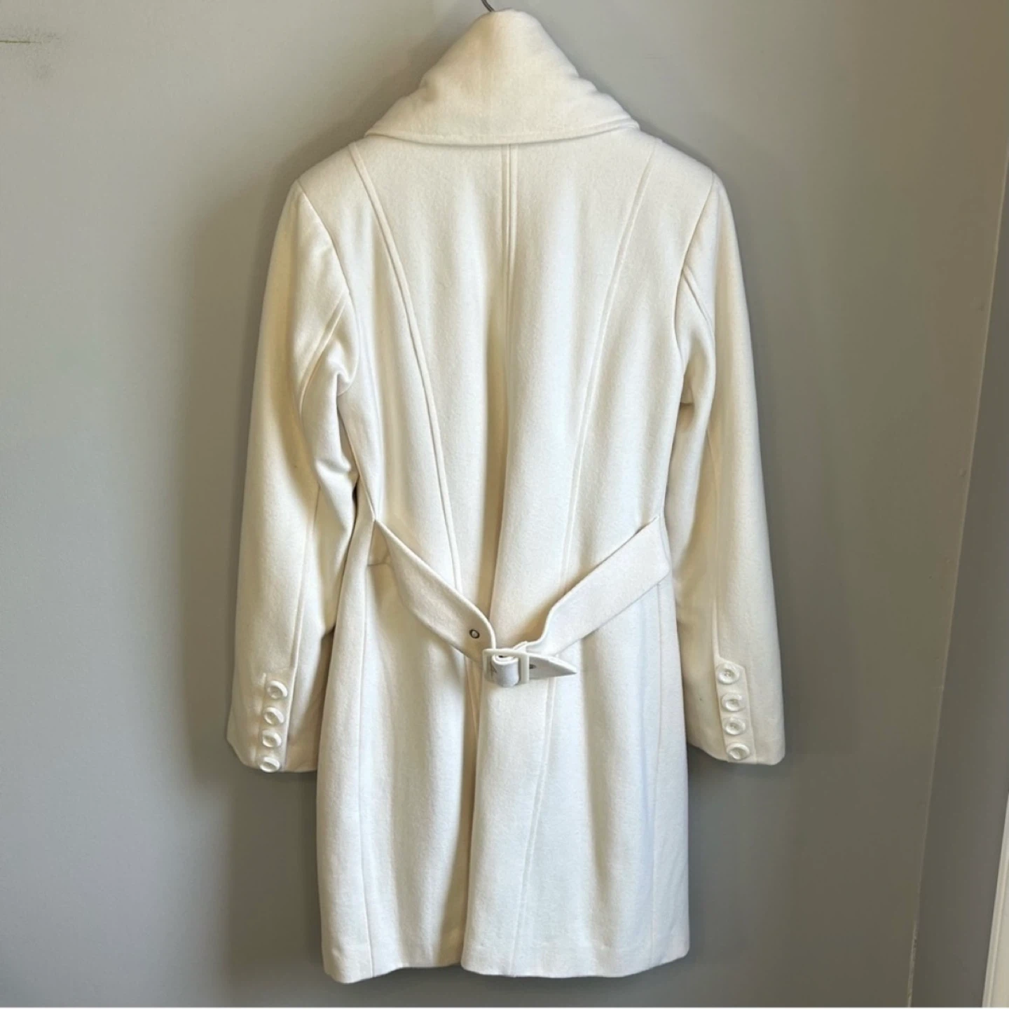 Foxy Jeans Single Breasted Button Up Wool Coat Jacket Sz M - photo 2