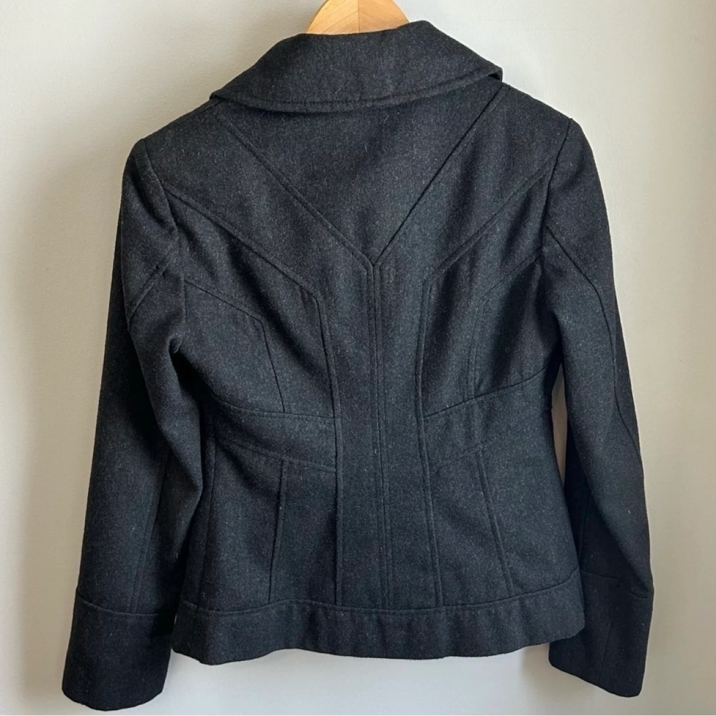 Guess Wool Blend Double Breasted Pea Coat Womens Size S - photo 5